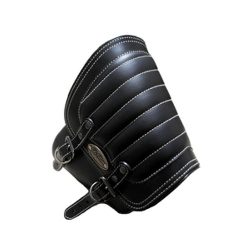 BLACK LEATHER LEFT SOLO S/ARM BAG WITH TUK N ROLL SOFTAIL