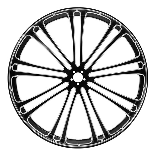 Custom Chrome 30 3.5" Front Wheel Rim 9 Spot Fits For Harley Touring Glide 2008-2024 Non ABS Black
