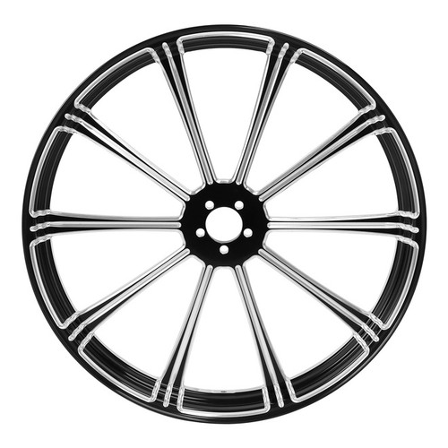 Custom Chrome 23" 3.5" Flash Black Front Wheel Rim Fits For Harley Touring Glide 2008-2024 Non ABS