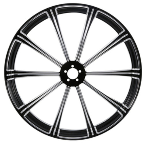 Custom Chrome 26" 3.5" Flash Black Front Wheel Rim Fits For Harley Touring Glide 2008-2024 Non ABS