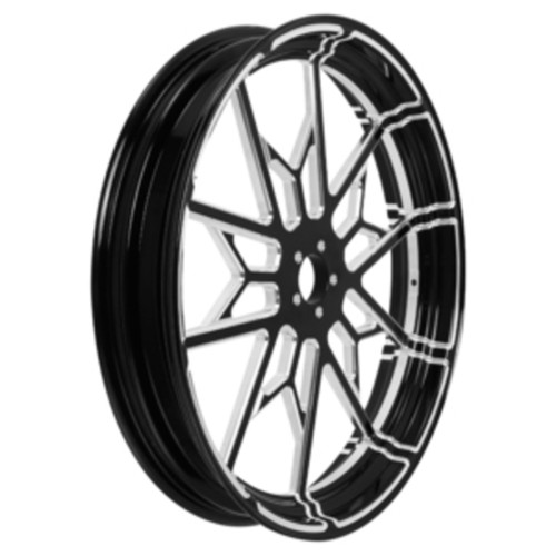 Custom Chrome 21 3.5" Front Wheel Rim Fits For Harley Touring Glide 2008-2024 Non ABS Black Knight