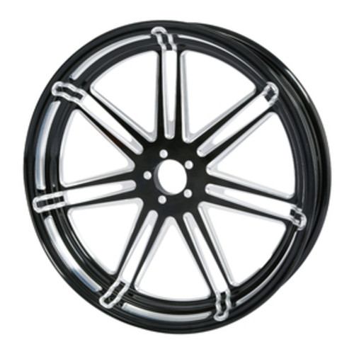 Custom Chrome 18 3.5" Black Anodized Front Wheel Rim The Vee Fits For Harley Touring 2008-2024