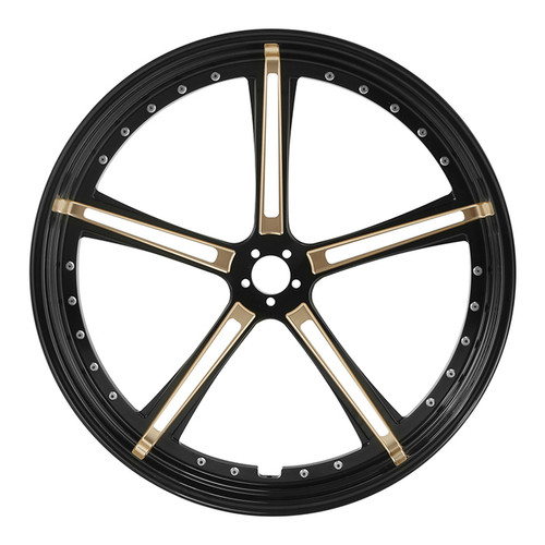 Custom Chrome 26 3.5" Black Billet CNC Front Wheel Rim 5 Spokes Fits For Harley Touring Custom