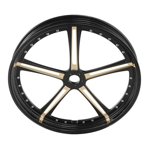 Custom Chrome 26 3.5" Black Billet CNC Front Wheel Rim 5 Spokes Fits For Harley Touring Custom