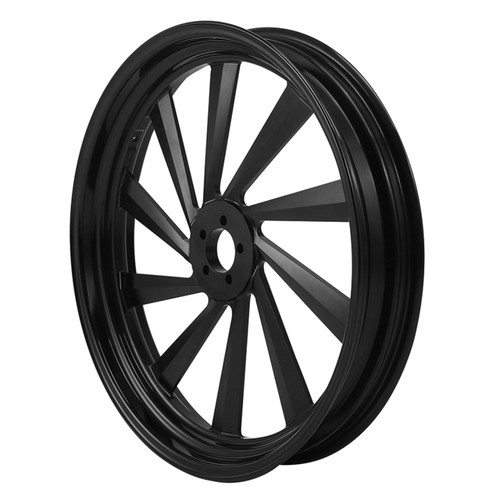 Custom Chrome 21" 3.5" CNC Black Billet Front Wheel Rim 10 Spoke Fit For Harley Touring Custom