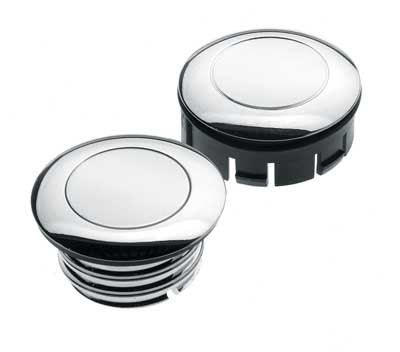 Custom Chrome Chrome Billet Aluminum Vented & Nonvented Gas Cap Set Fit For Harley 96-Up Model