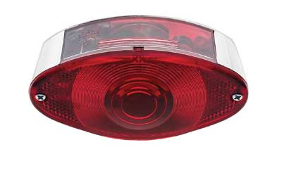 Custom Chrome Replacement DOT Has Chrome Plastic Housing Cateye Taillight Fit For Harley