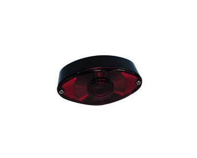 Custom Chrome Replacement DOT Has Black Plastic Housing Cateye Taillight Fit For Harley