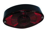 Custom Chrome 12 V Black Anodized Aluminum Housing die-cast Cateye Taillight Fit For Universal
