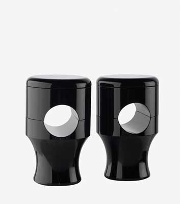 Custom Chrome Black 2" Smooth Handlebar Top Risers Fit For 1" Handlebars Clamping