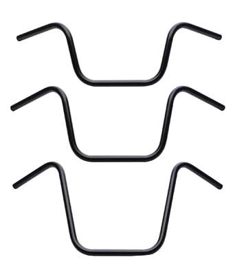 Santee Matte Black 1" Ape Hanger Handlebars 10 - rise, 8 - center Fit For Harley
