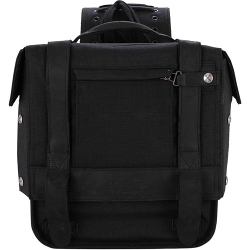 Burly Brand #B15-1002B - Throw-Over Saddlebag - Black