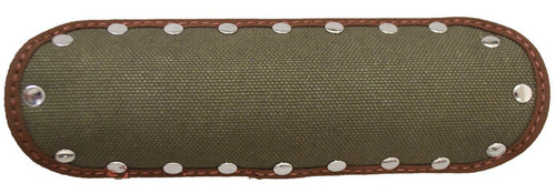 Custom Chrome Universal Army Green 9 - Canvas Exhaust Heat Shields Plain