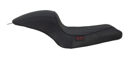 Custom Chrome Tuck & Roll La Linea Caf  Seat Fit For Harley Sportster XL 04-Up 3.3 Gallon Tank