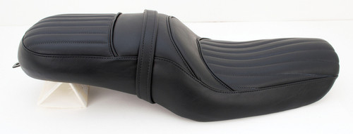 BLACK TUCK N ROLL TWO-UP SEAT SPORTSTER 82-03