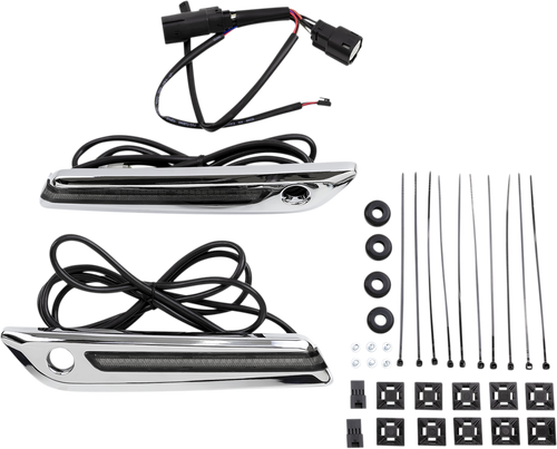 Hinge Covers - Smoke/Chrome