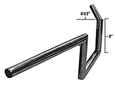 Jammer 1" Wide Z-Bar 6" Rise 60's Handlebar Non-dimpled Fits For Harley 1" Clamp