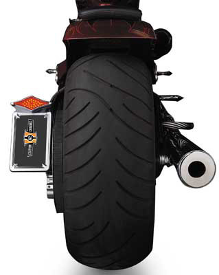 Custom Chrome Chrome LED Side Mount Taillight Frame For Harley 5-speed Softail 87-99 Vertical