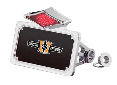 Custom Chrome LED Side-mount Taillight Chrome Frame Fit For Harley 5-speed Softail 1987-1999