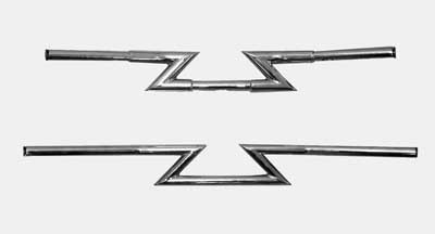 Jammer 1.25"Z-Bar 4"Rise Dimpled Drilled Handlebar Chrome Fit For Harley Chopper Bobber