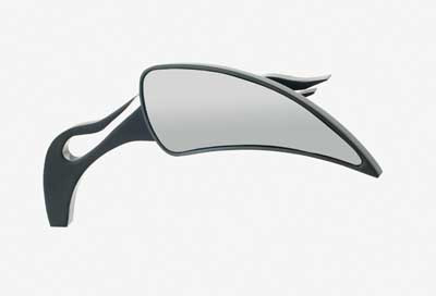 Custom Chrome Black Rear-View Mirrors  -Eclipse - Flame Stem Fit For Harley