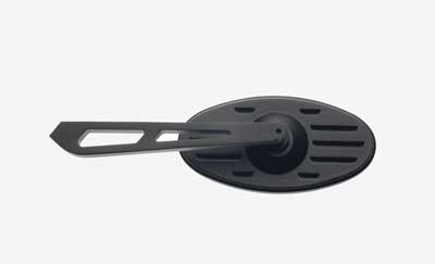 Custom Chrome Black Rear-View Mirror Oval Short Stem Fit For Harley