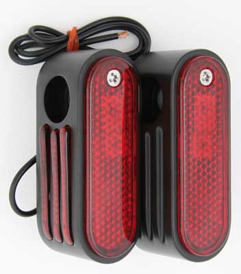MRKR LITES RED/REAR SNGL BLK