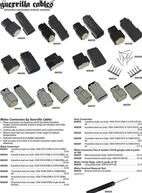 MOLEX SEALED MALE & FEMALE  HOUSINGS 3-POSITION BLACK