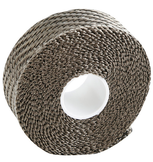 Custom Chrome 1" x 15' Fibreglass Titanium Exhaust Manifold Header Pipe Heat Wrap Thermal Tape