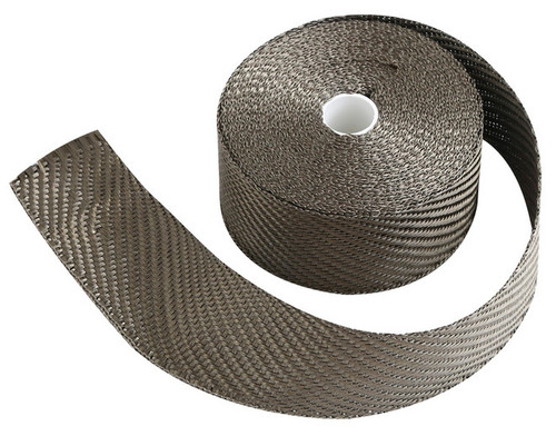 Custom Chrome 2" x 50' Fibreglass Titanium Exhaust Manifold Header Pipe Heat Wrap Thermal Tape