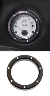 Custom Chrome 4PCS Black Billet Aluminum Bezel Fit For Harley 2"Gauges FLHT/X & FLTR 1986-2013