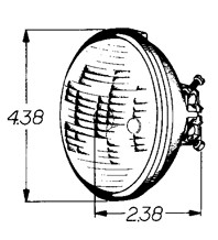 4-1/2 IN CLEAR SEALED BEAM FLUTED 30W
