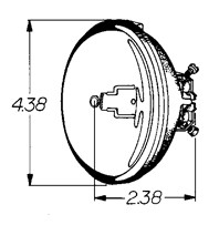 4-1/2 IN CLEAR SEALED BEAM NON-FLUTED 30W
