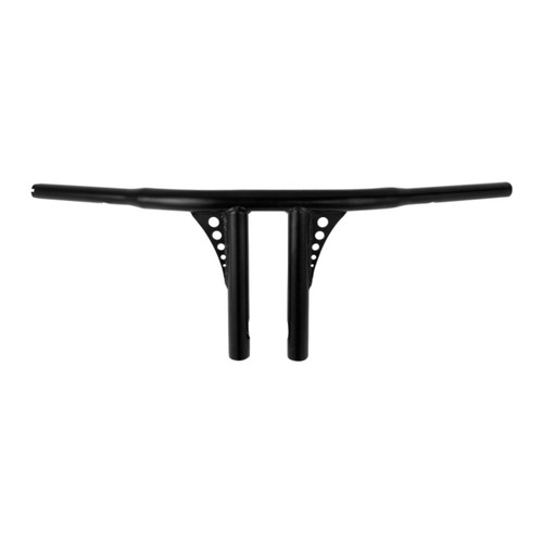 Santee 8" Rise 1-1/4" Straight-Up T-Bar Handlebar Gloss Black Chrome Fit For Harley 82-up 3.5" C to C Hole