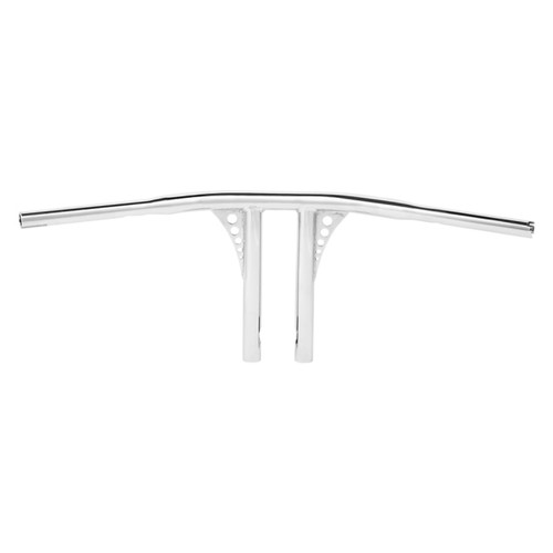 Santee 10" Rise 1.25" T-Bar Straight-Up Handlebar Chrome Gloss Black Fit For Harley 3.5 C to C Hole