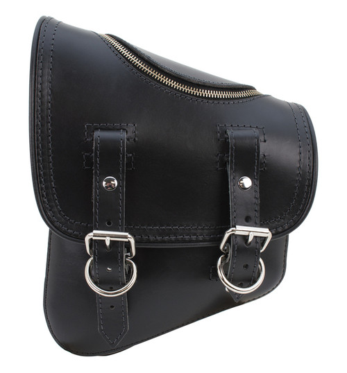 BLACK ZIPPER BAG PLAIN SOFTAIL/ RIGID FRAME