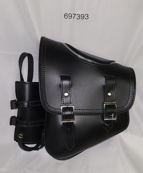 BLACK ZIPPER BAG W/BOTTLE HOLDER SOFTAIL/ RIGID FRAME