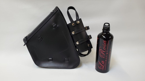 BLACK ZIPPER BAG W/BOTTLE HOLDER SOFTAIL/ RIGID FRAME
