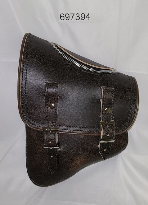 RUSTIC BROWN ZIPPER BAG PLAIN SOFTAIL/ RIGID FRAME