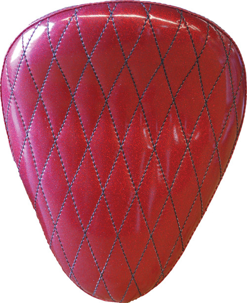 13IN. RED METAL FLAKE DIAMOND TUCK SOLO SEAT.