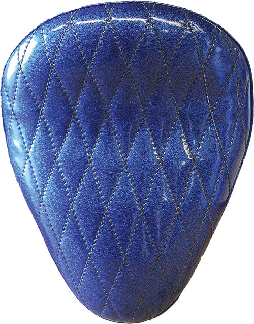 13IN. BLUE METAL FLAKE DIAMOND TUCK SOLO SEAT.