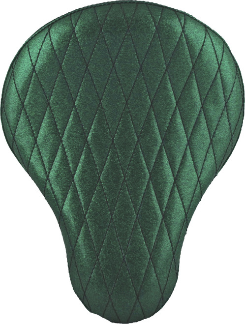 16IN. GREEN METAL FLAKE TUCK & ROLL SOLO SEAT.