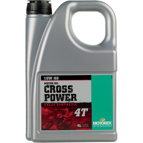 Motorex #306217 - Cross Power Synthetic 4T Engine Oil - 10W-60 - 4L