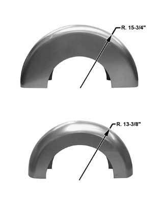 Santee 4.75"Custom Blank Steel Front Fender Smooth 15-3/4"Radius Fit Harley 19~21"Wheel