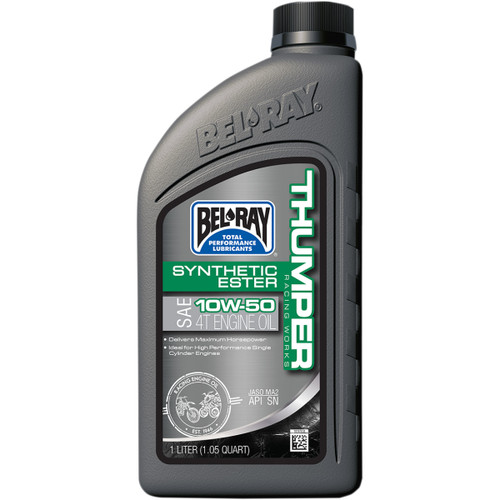 Bel-ray #99550-B1LW - Thumper Synthetic Oil - 10W-50 - 1L