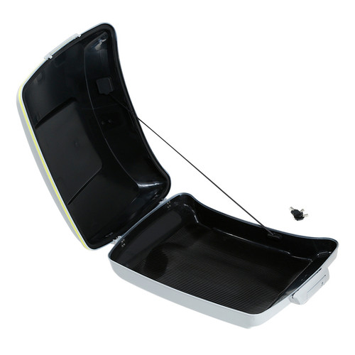 HR3 Apple Green / White Gray 5.5" Razor Style Touring Trunk Luggage For 14-24 Harley Touring