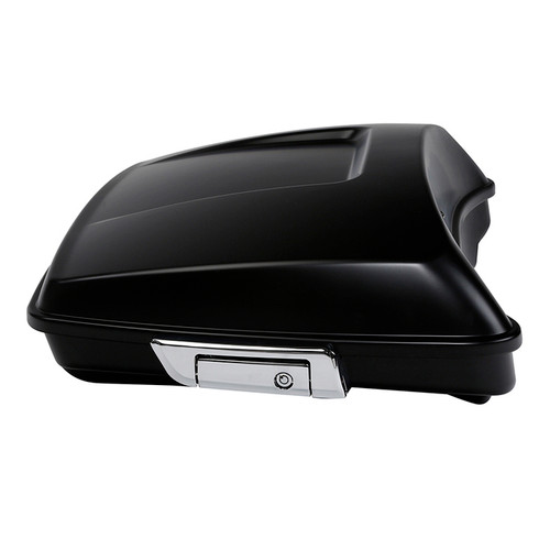 HR3 Black Denim 5.5" Razor Style Touring Trunk Luggage For 14-24 Harley Touring