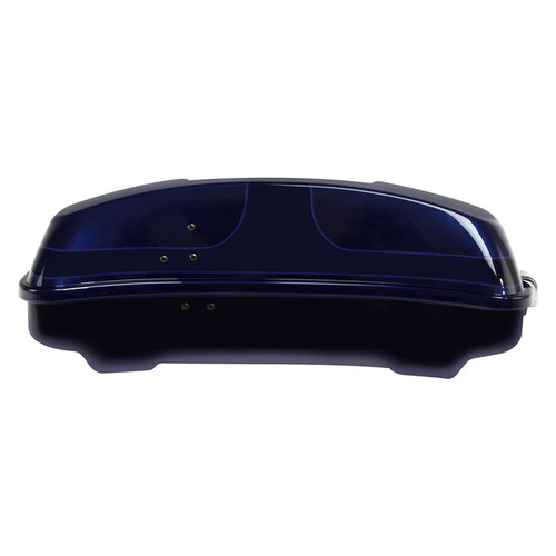 HR3 Zephyr Blue / Black Sunglo 5.5" Razor Style Touring Trunk Luggage For 14-24 Touring