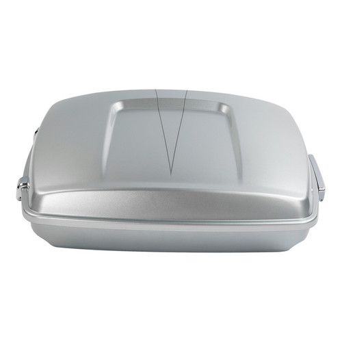 HR3 Brilliant Silver Pearl 5.5" Razor Style Touring Trunk Luggage For 14-24 Touring