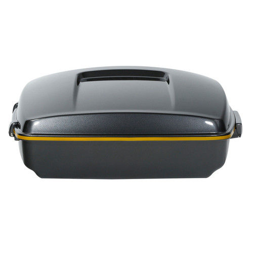 HR3 Gold / Black Geometric Shape Fade 10.7" Chopped Style Touring Trunk Luggage For 14-24 Harley Touring